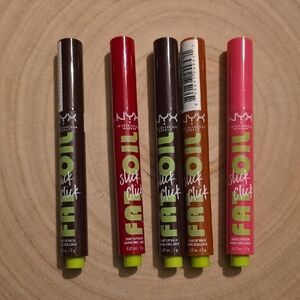NYX Slick Click Fat Oil Professional Makeup, Shiney Lipbalm Collection, 5